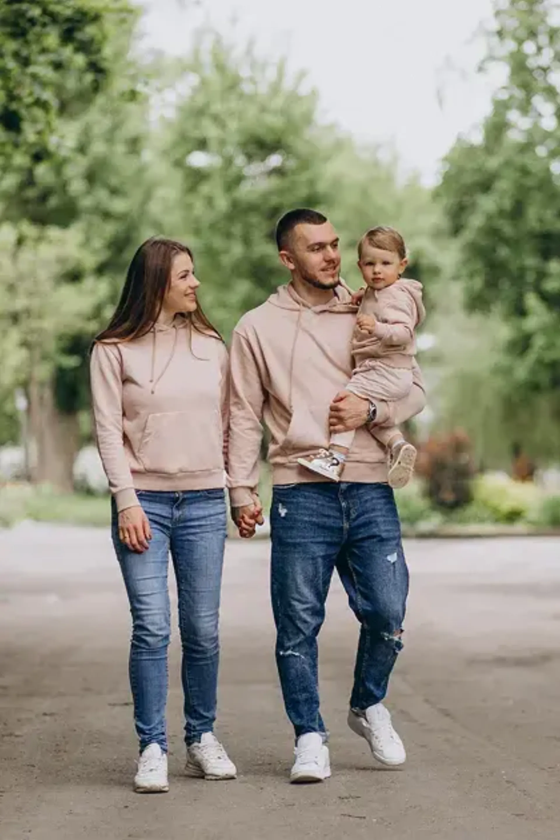 Familia viajando junta